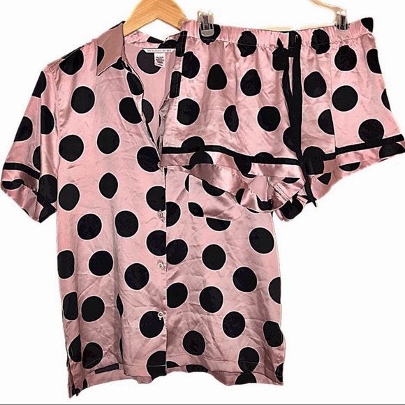 Victoria's Secret Other - Victoria’s Secret Women’s Pink Polka Dot Summer Pajama Set Size Medium